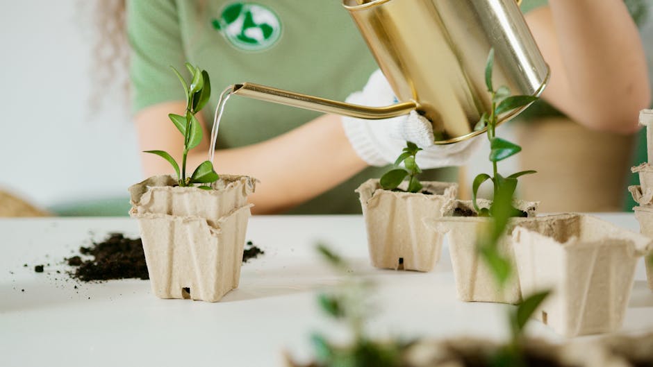 Babykamer met planten en gerecyclede materialen Babykamer met planten en gerecyclede materialen